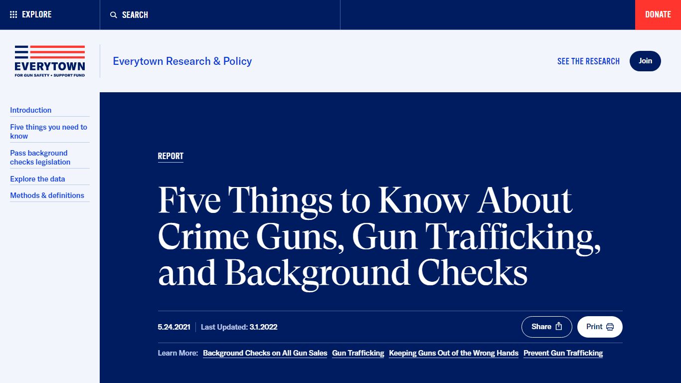 Five Things to Know About Crime Guns, Gun Trafficking, and Background ...